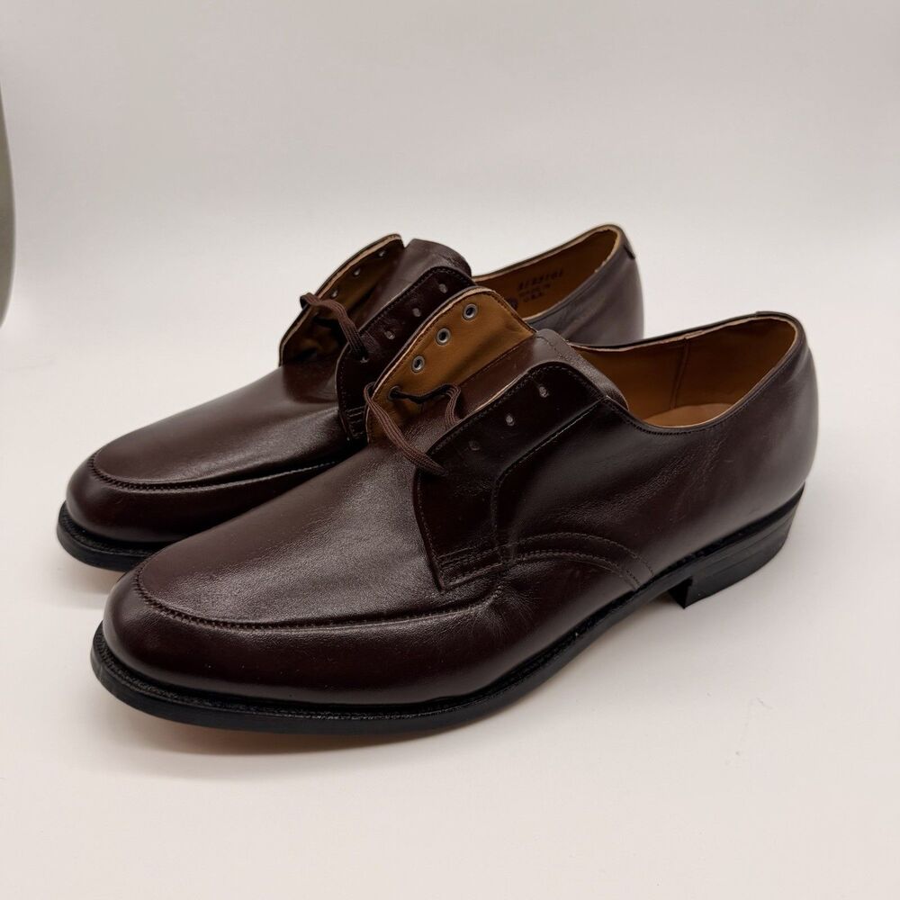 VTG O'Sullivan Executive Imperial Shoes Mens Size 9.5 Brown Leather Derby USA